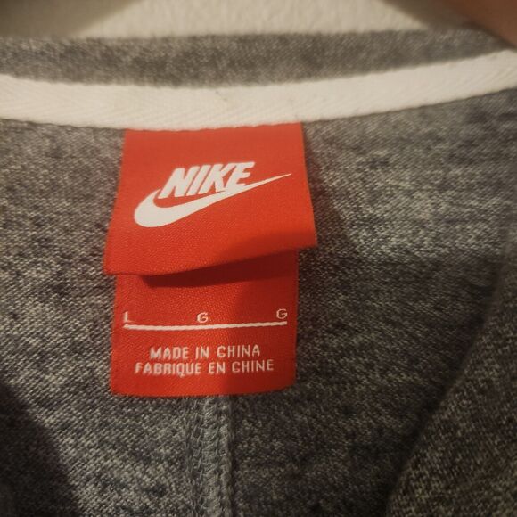 Nike 90's Y2K Red Tag Hoodie Just Do It Women's L‎ Grey Longsleeve - Picture 4 of 6